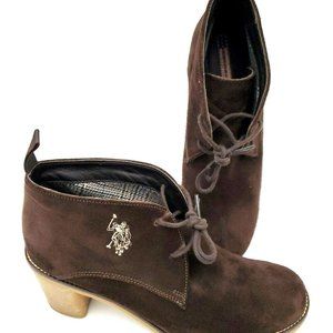 U.S Polo Assn. Brown Suede Lace-up Women's Size 9 Boots